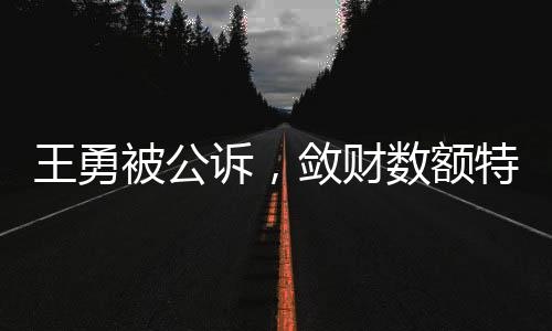 王勇被公訴，斂財(cái)數(shù)額特別巨大