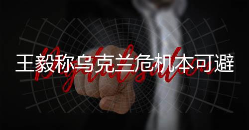 王毅稱烏克蘭危機本可避免，深度分析與展望