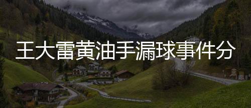 王大雷黃油手漏球事件分析
