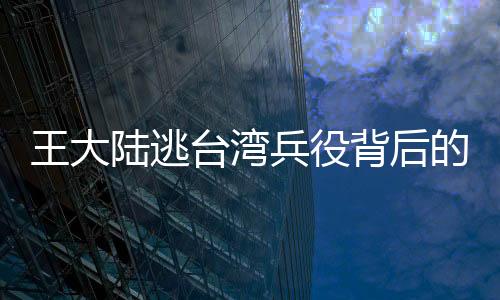 王大陸逃臺灣兵役背后的原因深度解析