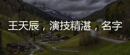 王天辰，演技精湛，名字深刻印在觀眾心中