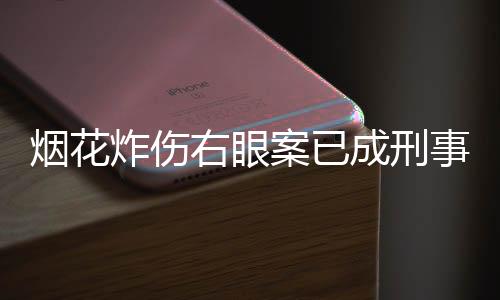 煙花炸傷右眼案已成刑事案件，背后隱藏什么？分析如下。