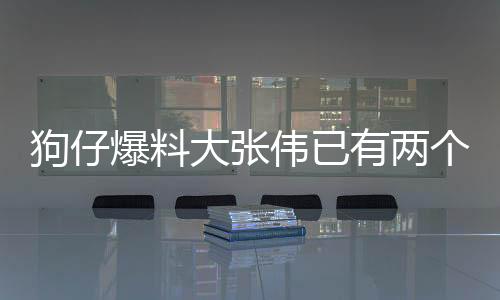 狗仔爆料大張偉已有兩個孩子，家庭生活的另一面