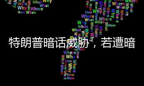 特朗普暗話威脅，若遭暗殺已留指示消滅伊朗
