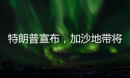 特朗普宣布，加沙地帶將由以色列轉(zhuǎn)交美國——新一輪地緣政治變動的開端