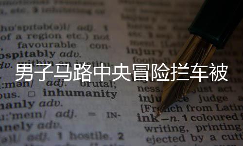 男子馬路中央冒險(xiǎn)攔車被撞事件紀(jì)實(shí)