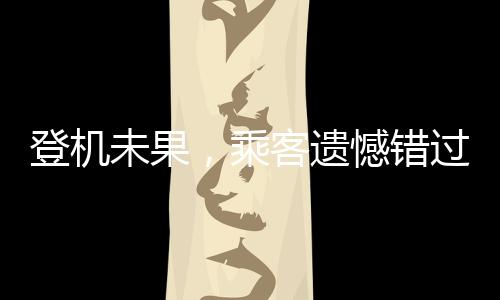 登機未果，乘客遺憾錯過航班起飛，一百七十人的無聲等待