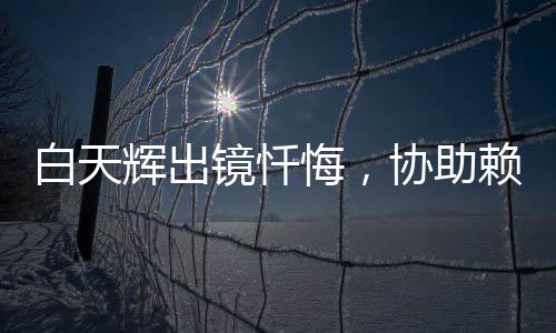 白天輝出鏡懺悔，協(xié)助賴小民完成項(xiàng)目的心路歷程