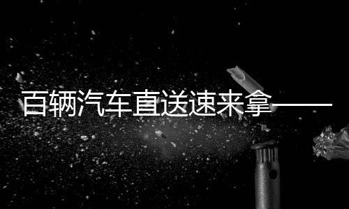百輛汽車直送速來(lái)拿——速度與便捷的新篇章