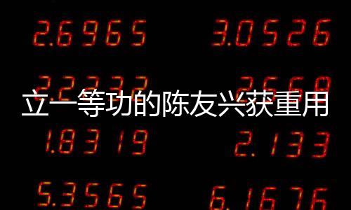 立一等功的陳友興獲重用，卓越成就鑄就新時代典范