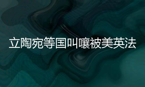立陶宛等國(guó)叫嚷被美英法出賣，背后的真相與地緣政治博弈