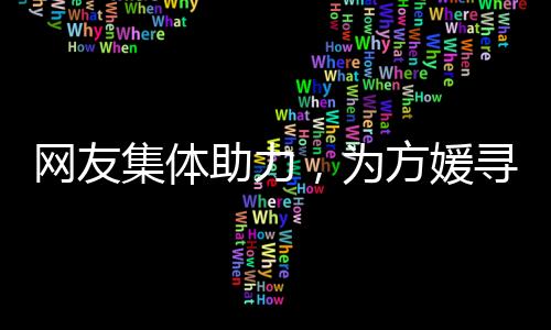 網友集體助力，為方媛尋包行動出謀劃策