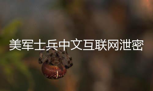 美軍士兵中文互聯(lián)網(wǎng)泄密事件真相調(diào)查