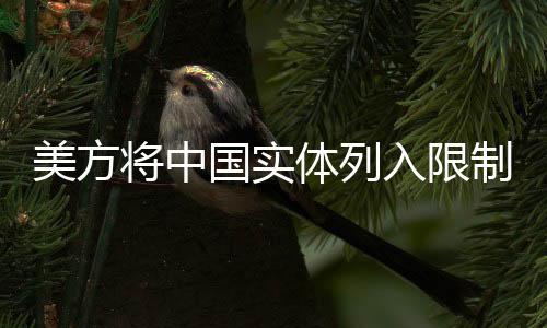 美方將中國實體列入限制名單，中方回應