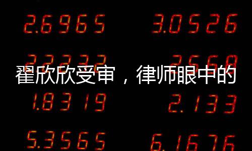 翟欣欣受審，律師眼中的她狀態(tài)不佳