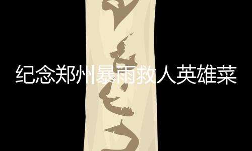 紀念鄭州暴雨救人英雄菜刀哥，英雄雖逝，精神永存