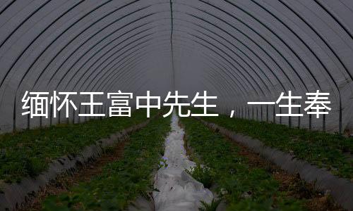 緬懷王富中先生，一生奉獻(xiàn)，永垂不朽