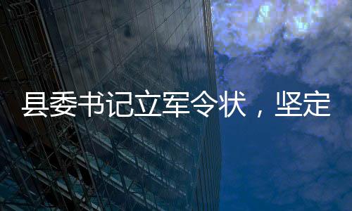 縣委書記立軍令狀，堅定信念，砥礪前行