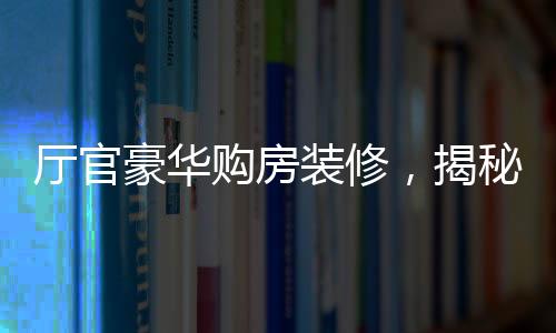 廳官豪華購房裝修，揭秘850萬背后的故事