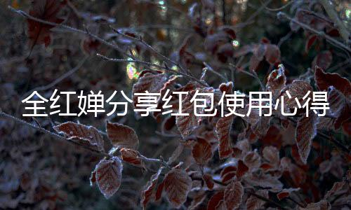 全紅嬋分享紅包使用心得，隨心而動，紅包花費(fèi)之樂