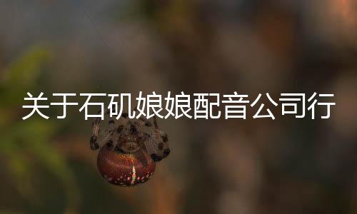 關(guān)于石磯娘娘配音公司行政管理人員的探討