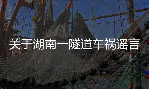 關于湖南一隧道車禍謠言的新聞辟謠