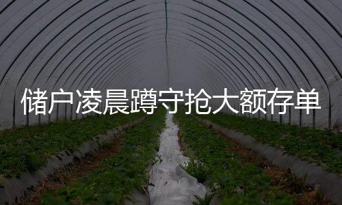 儲(chǔ)戶凌晨蹲守?fù)尨箢~存單，銀行門(mén)前的守候與期待