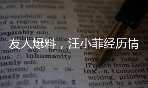 友人爆料，汪小菲經(jīng)歷情緒波折，憂郁癥與躁郁癥復(fù)發(fā)引人關(guān)注