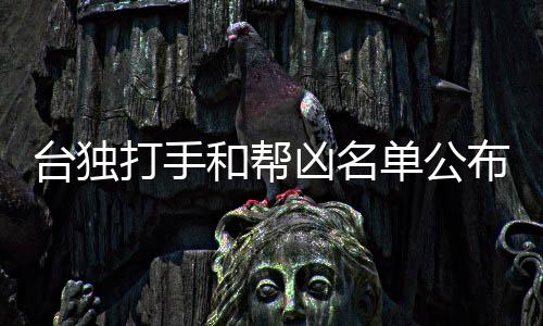臺獨打手和幫兇名單公布，警惕破壞兩岸和平的幕后黑手