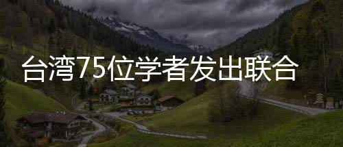 臺灣75位學(xué)者發(fā)出聯(lián)合聲明，呼吁兩岸和平與發(fā)展