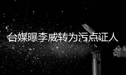 臺媒曝李威轉為污點證人 供出5名信徒