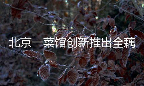 北京一菜館創(chuàng)新推出全藕宴哪吒套餐，藕品盛宴引領(lǐng)美食新風(fēng)尚