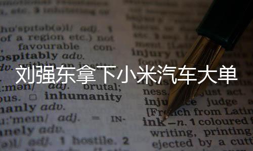 劉強東拿下小米汽車大單，開啟電商巨頭進軍汽車領域新篇章