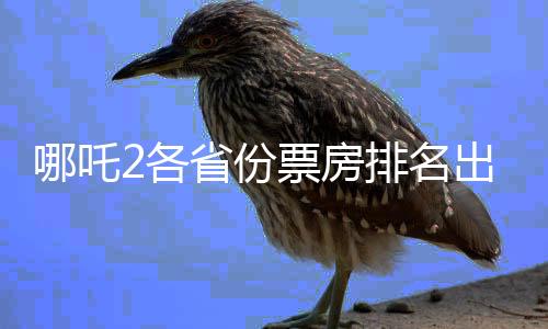 哪吒2各省份票房排名出爐，一二三四五六七八九十