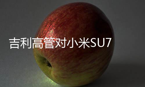 吉利高管對小米SU7 Ultra超速性能的專業(yè)點評