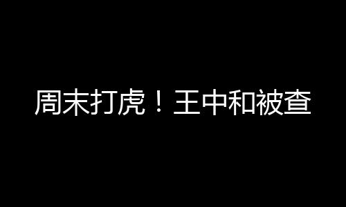 周末打虎！王中和被查