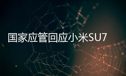國家應(yīng)管回應(yīng)小米SU7事故 目前智駕事故司機擔責