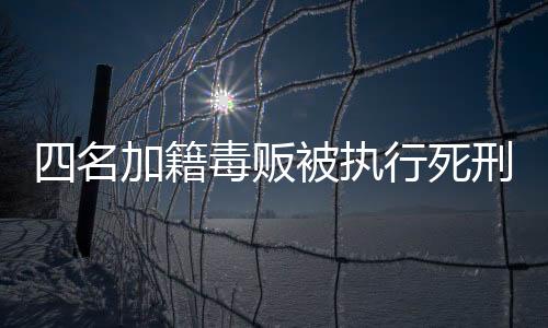 四名加籍毒販被執(zhí)行死刑，外交部回應(yīng)