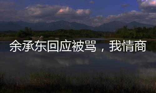 余承東回應被罵，我情商比較低