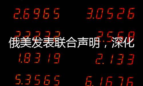 俄美發(fā)表聯(lián)合聲明，深化雙邊關(guān)系新動(dòng)向