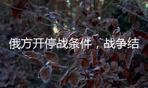 俄方開停戰(zhàn)條件，戰(zhàn)爭(zhēng)結(jié)束的希望之光正在亮起