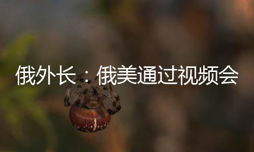 俄外長(zhǎng)：俄美通過(guò)視頻會(huì)議等保持聯(lián)系，正籌備新一輪會(huì)談
