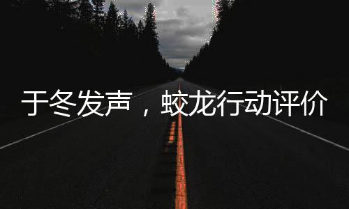 于冬發(fā)聲，蛟龍行動(dòng)評(píng)價(jià)一星，是黑水？一文解讀其中一二三四五六七八九十