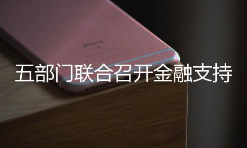 五部門聯(lián)合召開金融支持民營企業(yè)高質(zhì)量發(fā)展座談會