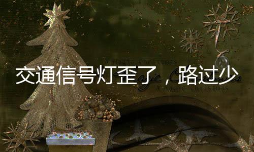 交通信號燈歪了，路過少年默默扶正