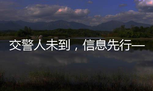 交警人未到，信息先行——智能警務(wù)系統(tǒng)的精準(zhǔn)反應(yīng)