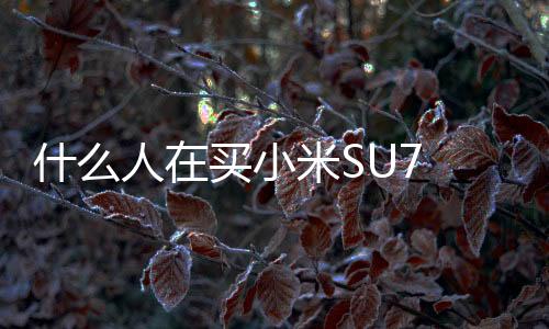 什么人在買小米SU7 Ultra？雷軍：基本上是三類人買，沒想到女性這么多