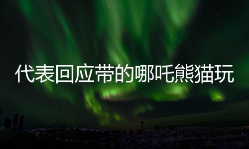 代表回應(yīng)帶的哪吒熊貓玩偶火爆出圈