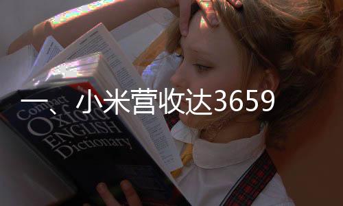 一、小米營(yíng)收達(dá)3659.1億元，再創(chuàng)佳績(jī)
