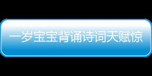 一歲寶寶背誦詩(shī)詞天賦驚人，網(wǎng)友紛紛點(diǎn)贊直呼可愛(ài)